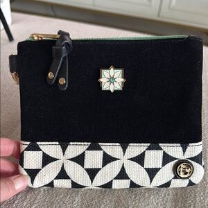 Spartina Black and White Designer Clutch